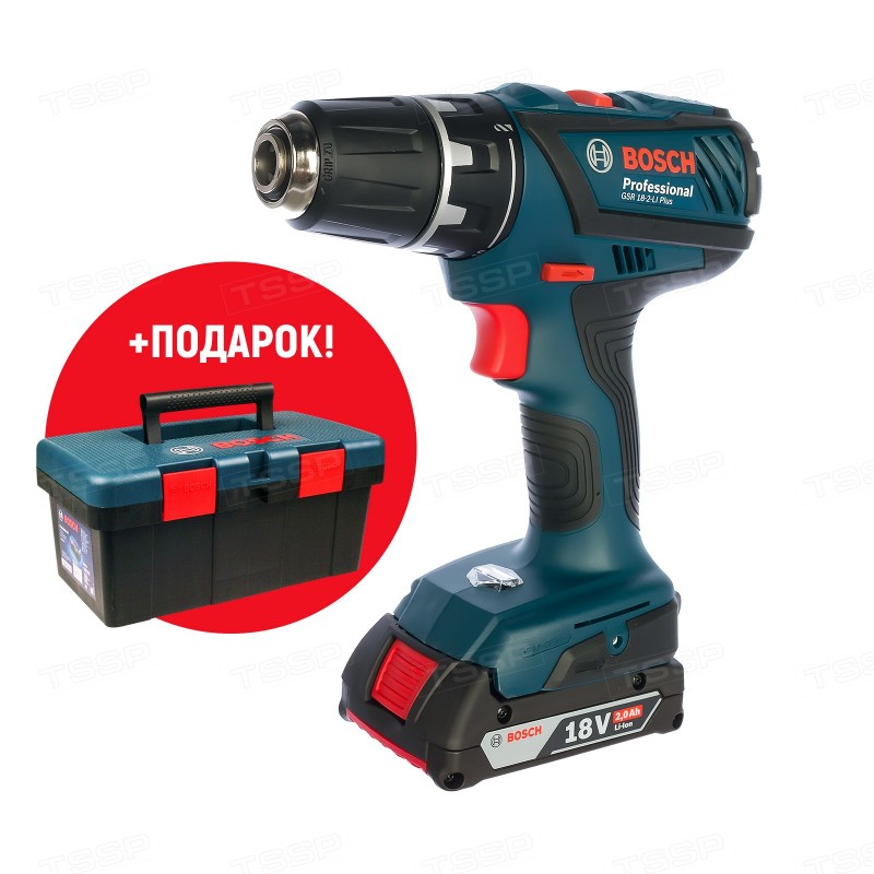 Ак.дрель-шуруп. БОШ GSR 18-2-LI Plus+ящик Toolbox 0615990L29